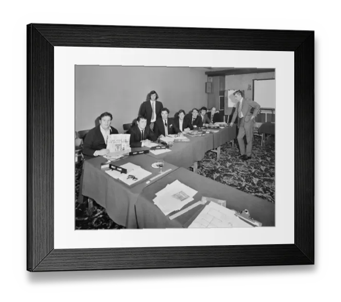 Framed Print : Trade union meeting JLP01_08_096776a