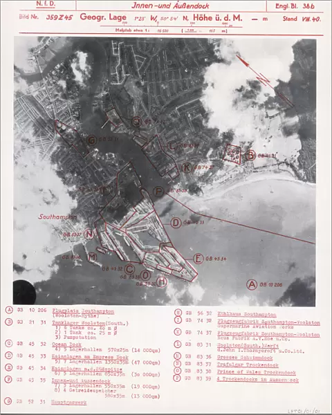 Luftwaffe targets in Southampton LFT01_01_01