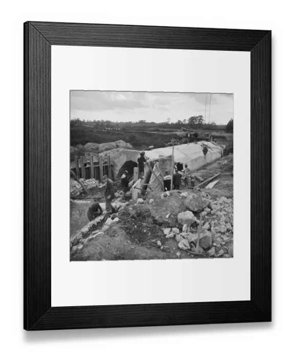 Framed Print : Culvert construction JLP01_08_068853A