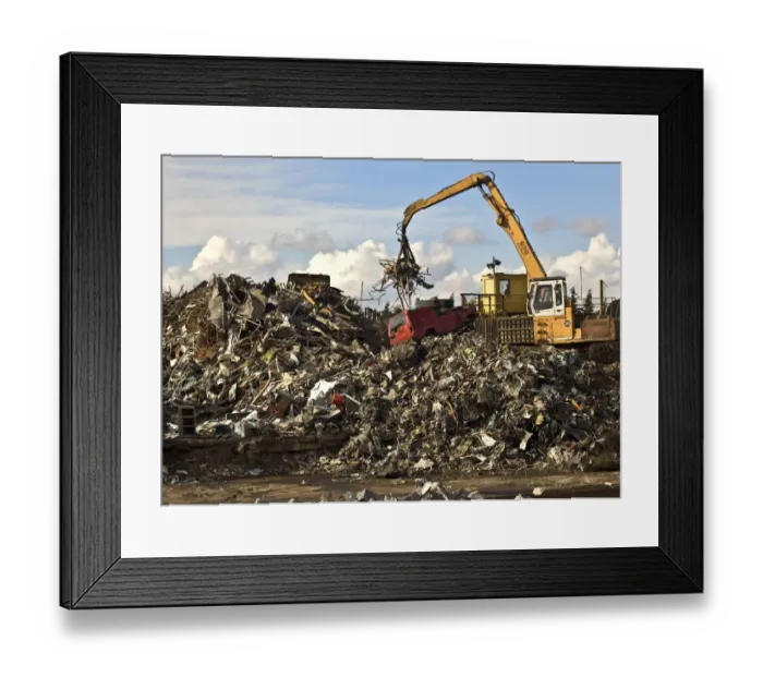 Framed Print : Waste metal DP086001 Framed Print : Waste metal DP086001