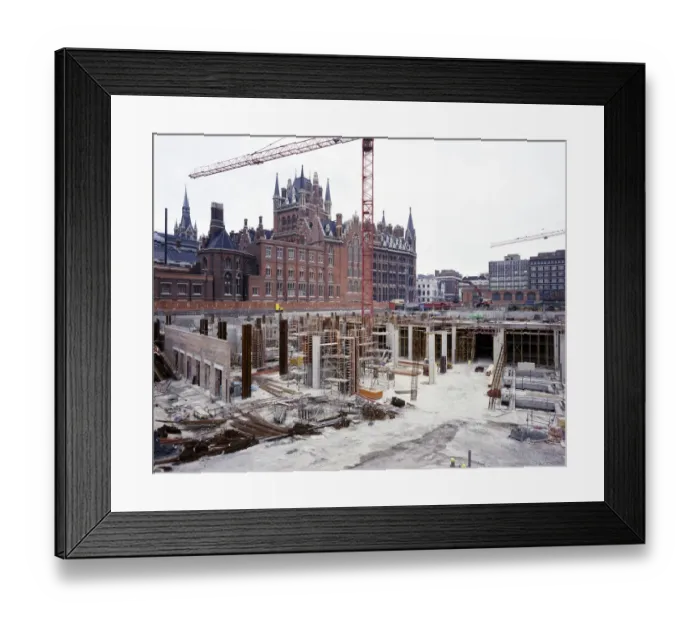 Framed Print : British Library under construction JLP01_10_22624