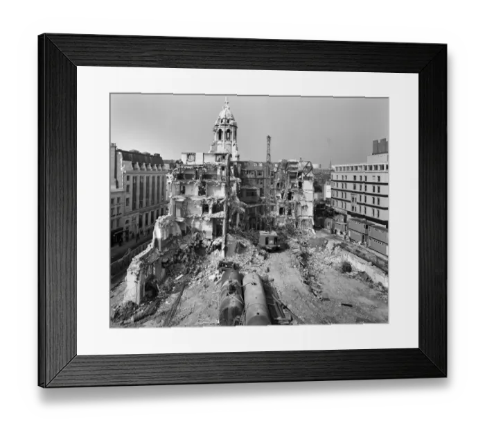 Framed Print : Demolishing the YMCA JLP01_08_087590a