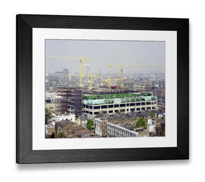 Framed Print : Building a hospital JLP01_10_43513
