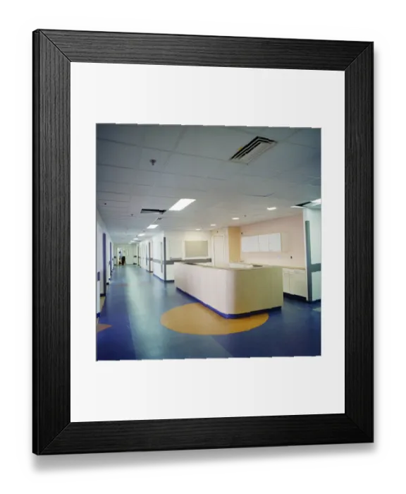 Framed Print : Ward and nurses station JLP01_10_54099