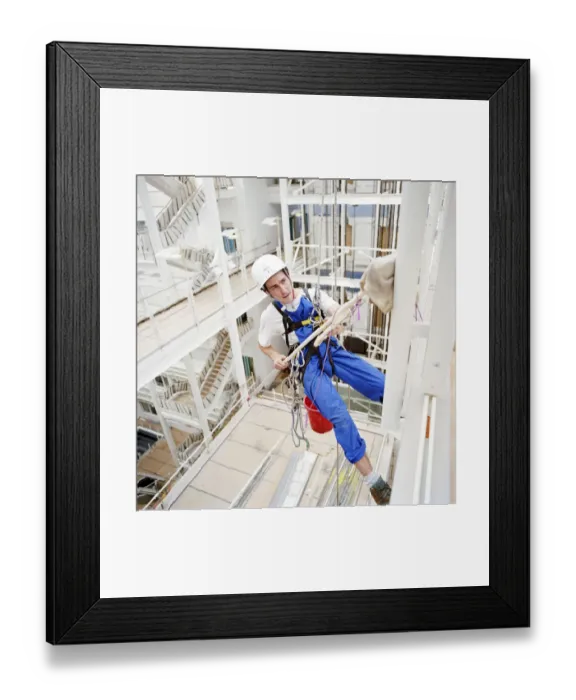 Framed Print : Extreme window cleaning JLP01_1154513_11