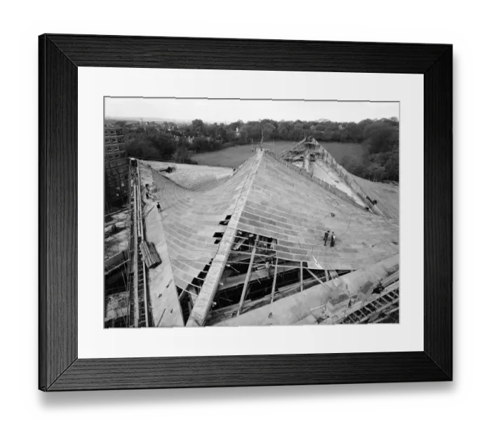 Framed Print : Exhibition hall roof JLP01_08_061302