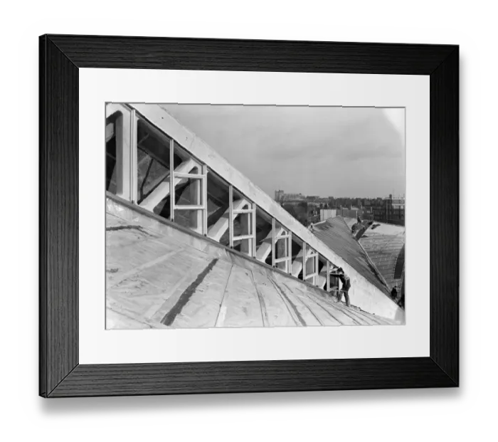 Framed Print : Installing clerestory windows JLP01_08_062292