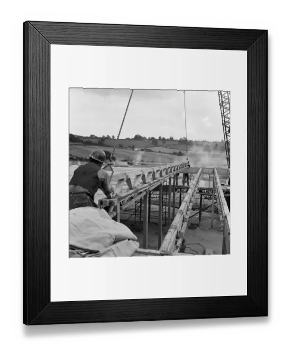 Framed Print : Placing beams JLP01_08_053319 Framed Print : Placing beams JLP01_08_053319