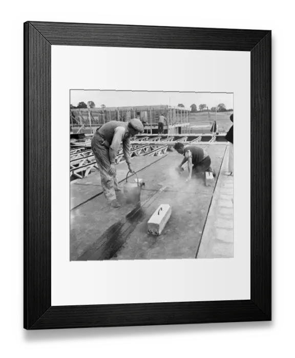 Framed Print : Sealing the roof JLP01_08_053324