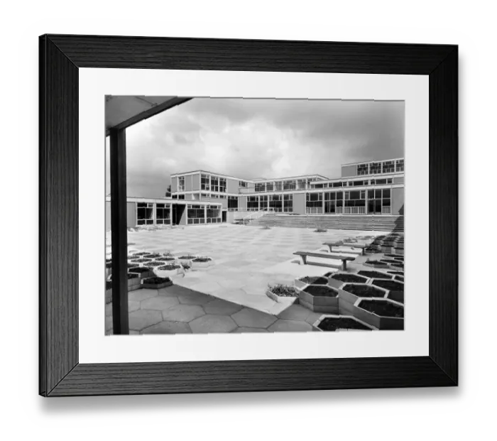 Framed Print : School courtyard JLP01_08_055125 Framed Print : School courtyard JLP01_08_055125