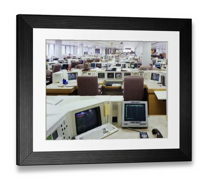 Framed Print : Stockbrokers JLP01_10_32003