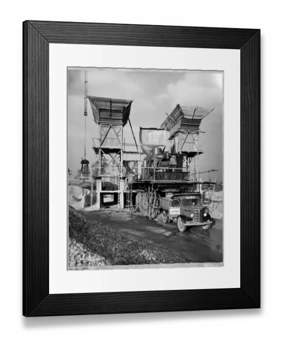 Framed Print : Concrete batching plant JLP01_01_006_09
