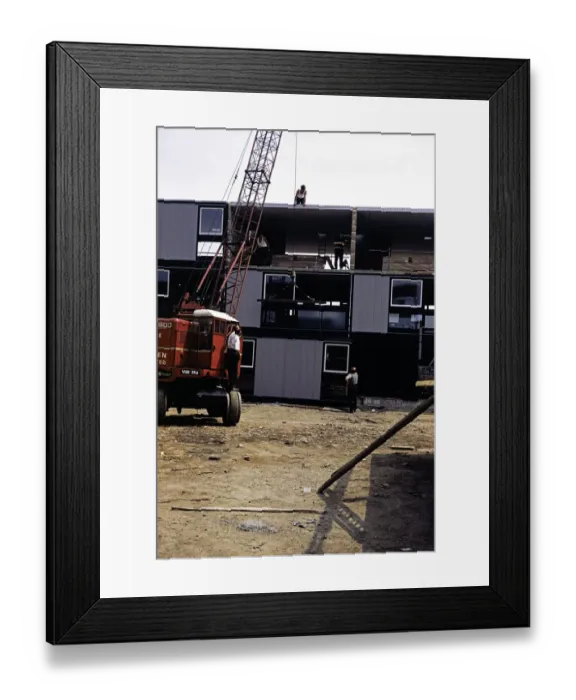 Framed Print : Installing a wall panel JLP01_14_00230