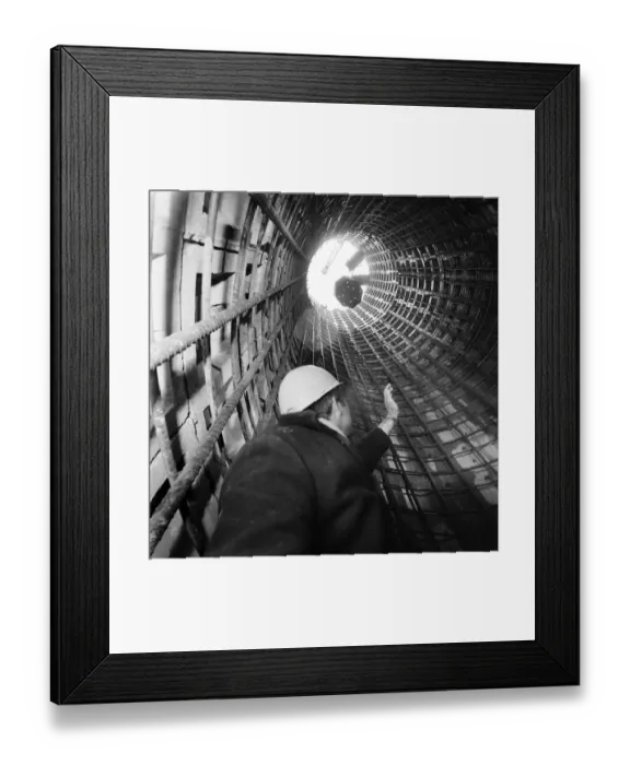 Framed Print : Shaft for column foundations JLP01_08_083513