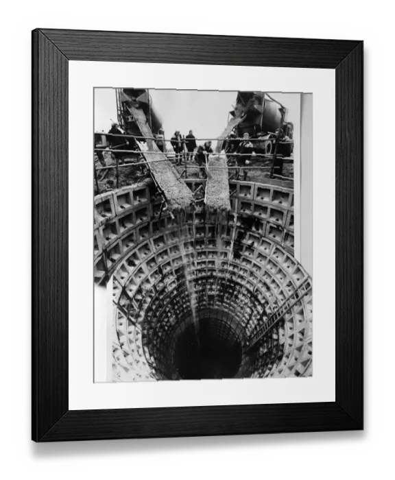 Framed Print : Shaft for column foundations JLP01_08_083512 Framed Print : Shaft for column foundations JLP01_08_083512