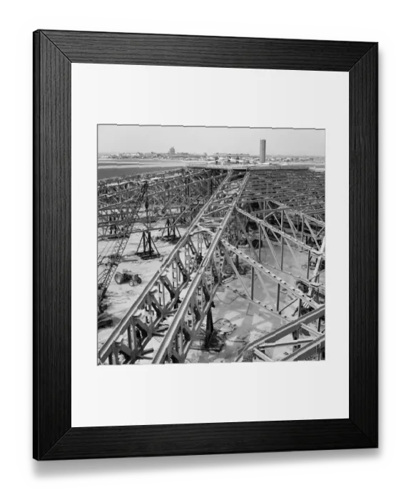 Framed Print : Hangar roof framework JLP01_08_085366 Framed Print : Hangar roof framework JLP01_08_085366