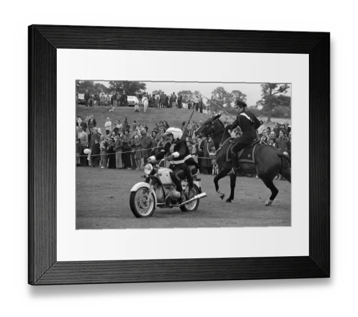 Framed Print : Bikes and horses JLP01_09_771214 Framed Print : Bikes and horses JLP01_09_771214