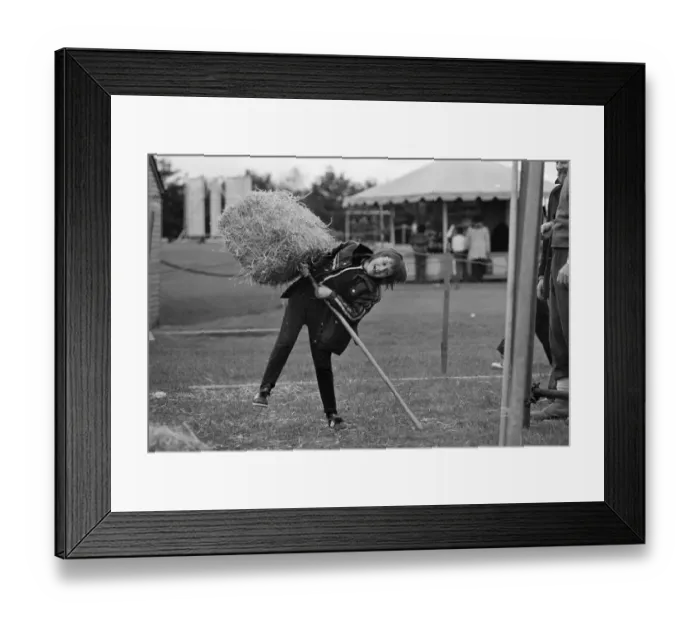 Framed Print : Hay bale tossing JLP01_09_771215