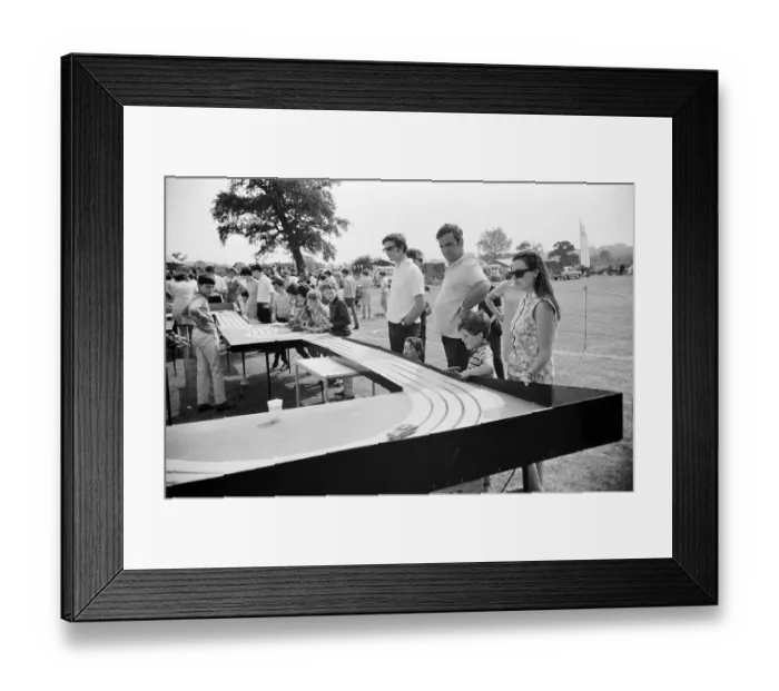 Framed Print : Slot car racing JLP01_08_081387
