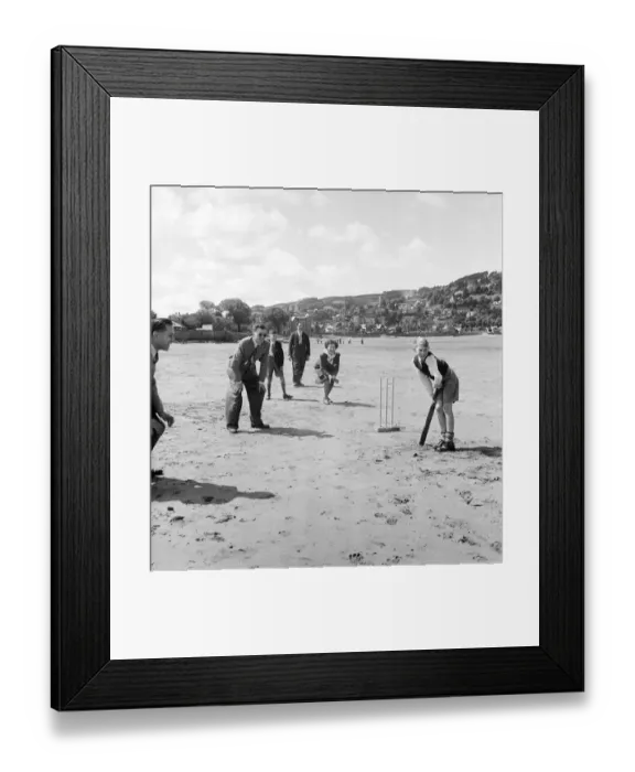 Framed Print : Cricket on the beach JLP01_08_001074 Framed Print : Cricket on the beach JLP01_08_001074