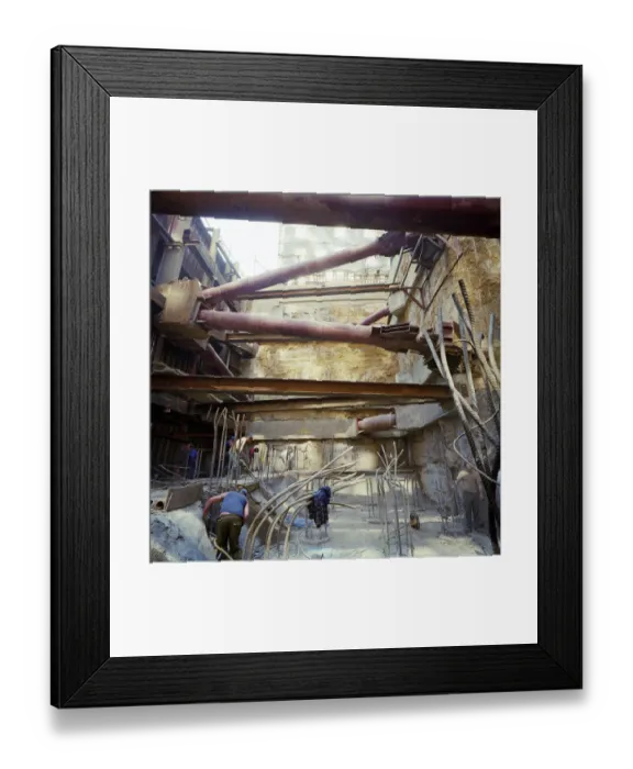 Framed Print : Working on pile foundations JLP01_10_37202