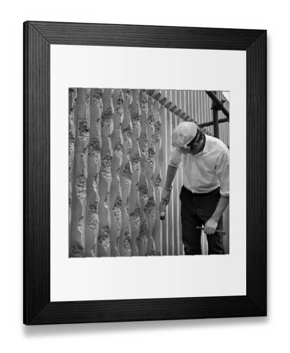 Framed Print : Rusticating fluted concrete JLP01_08_081191