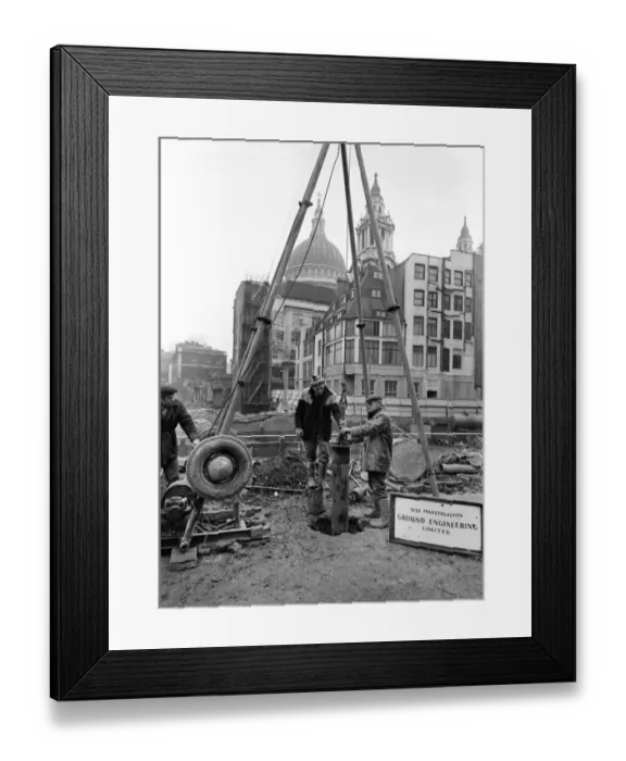 Framed Print : Piling core surveying JLP01_08_061976 Framed Print : Piling core surveying JLP01_08_061976
