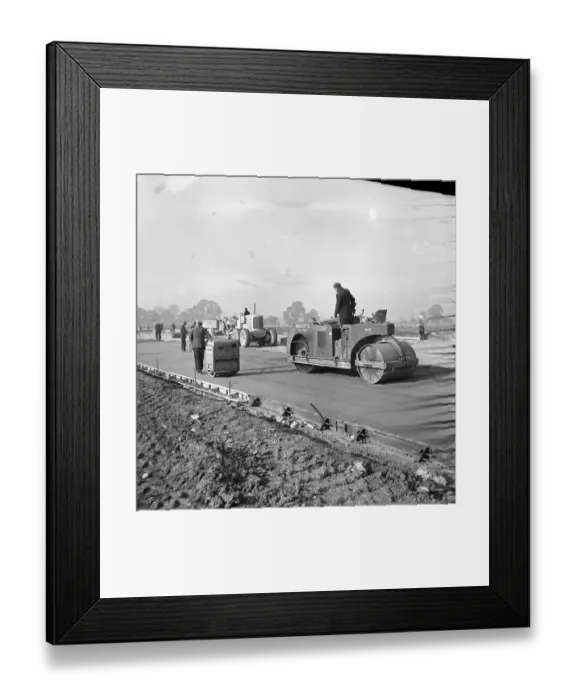 Framed Print : Runway construction JLP01_08_007948 Framed Print : Runway construction JLP01_08_007948