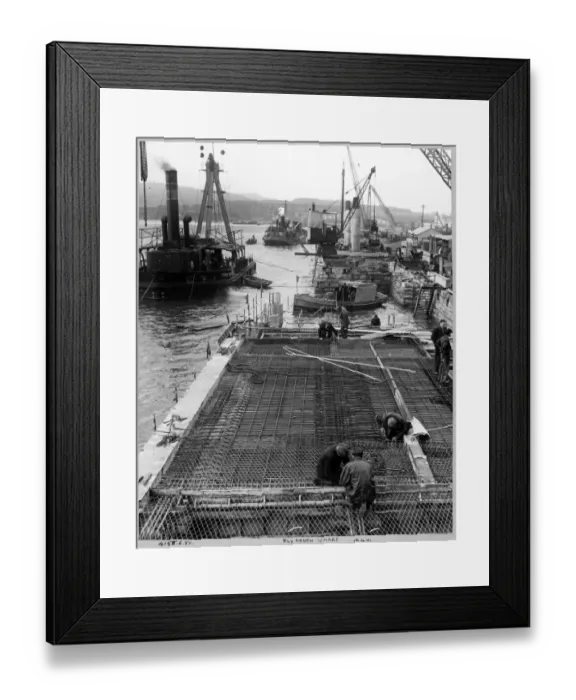 Framed Print : Building Plymouth Wharf JLP01_01_033_13