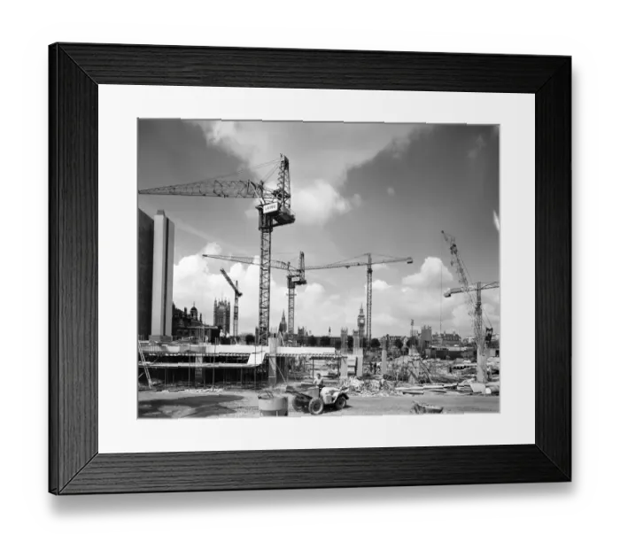 Framed Print : Tower cranes JLP01_08_085119