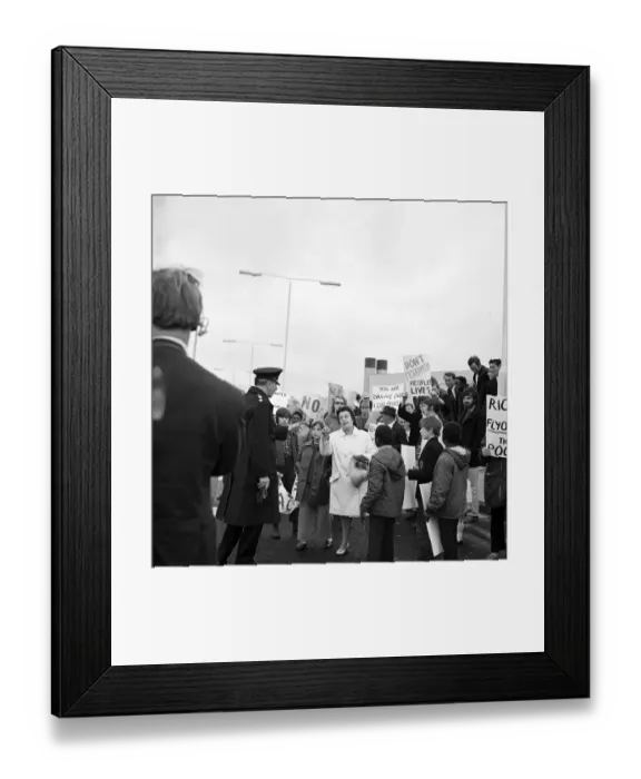 Framed Print : Protestor JLP01_08_085066