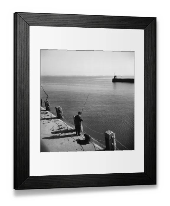 Framed Print : Fishing from the quay JLP01_07_016_009 Framed Print : Fishing from the quay JLP01_07_016_009