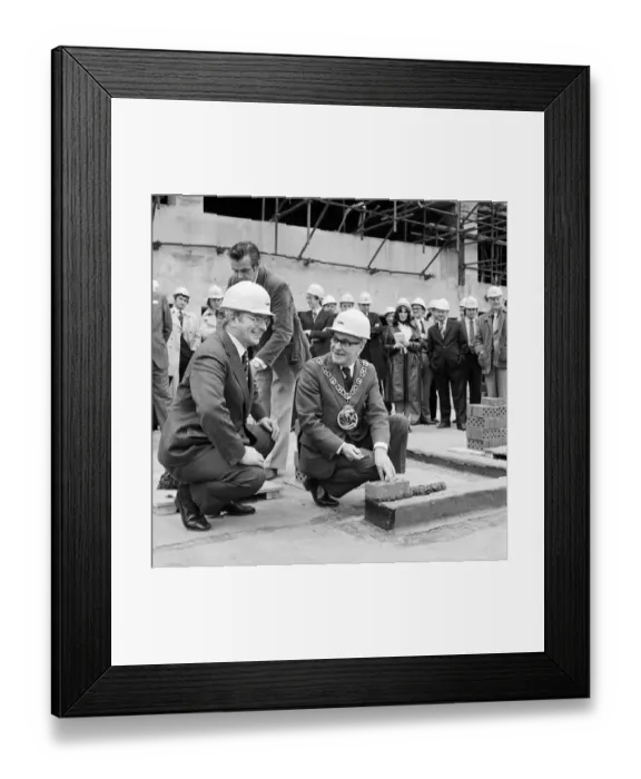 Framed Print : Ceremonial brick laying JLP01_09_780876