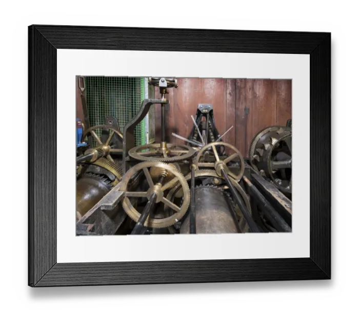 Framed Print : Clock mechanism DP249078