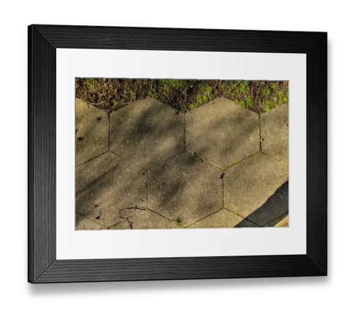 Framed Print : Hexagonal paving DP251002