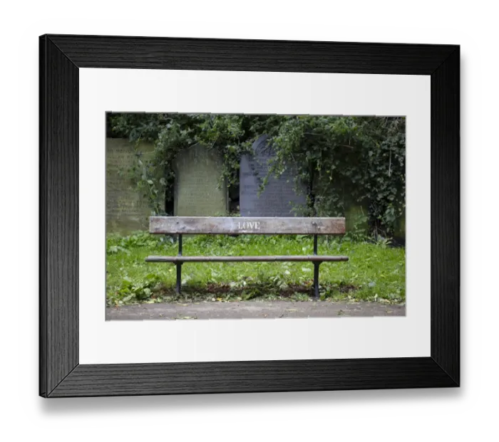Framed Print : Love bench DP234912