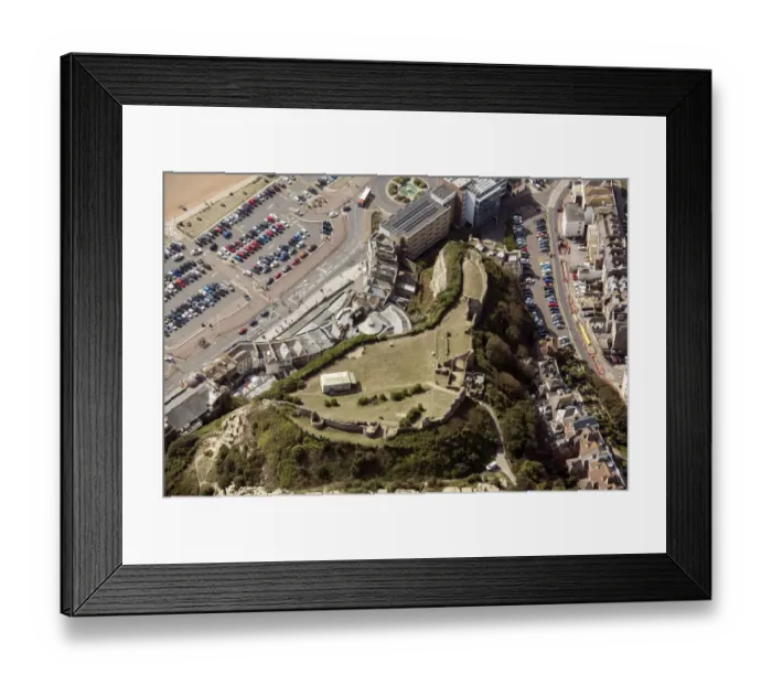 Framed Print : aerial medieval RUIN CASTLE