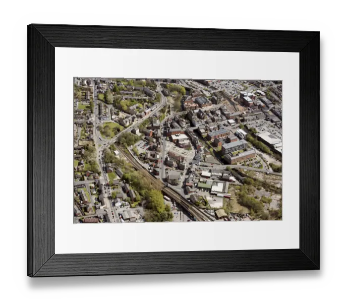 Framed Print : aerial urban Framed Print : aerial urban