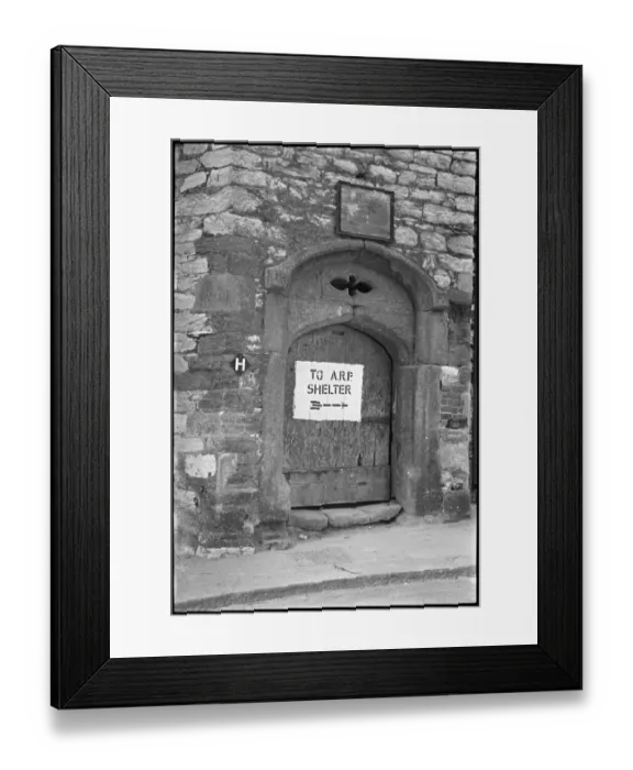 Framed Print : Directions to air raid shelter NBR_LEICA_VI_17_08