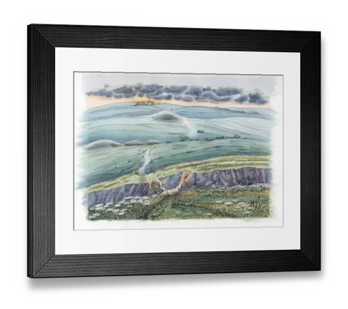 Framed Print : Prehistoric burial IC320_002