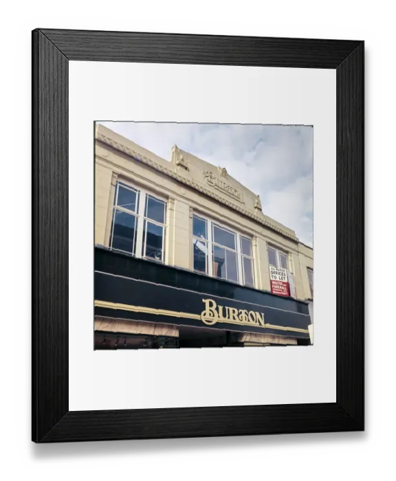 Framed Print : Burton store signage MBC01_04_079 Framed Print : Burton store signage MBC01_04_079