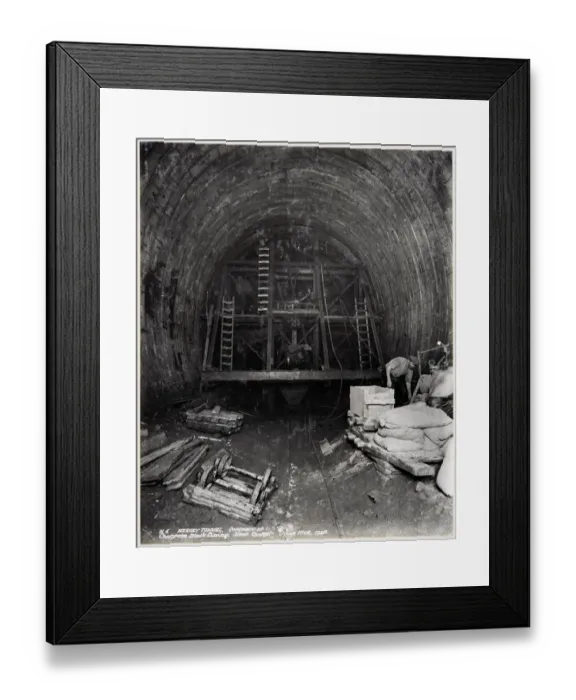 Framed Print : Concrete block lining MTA01_01_02