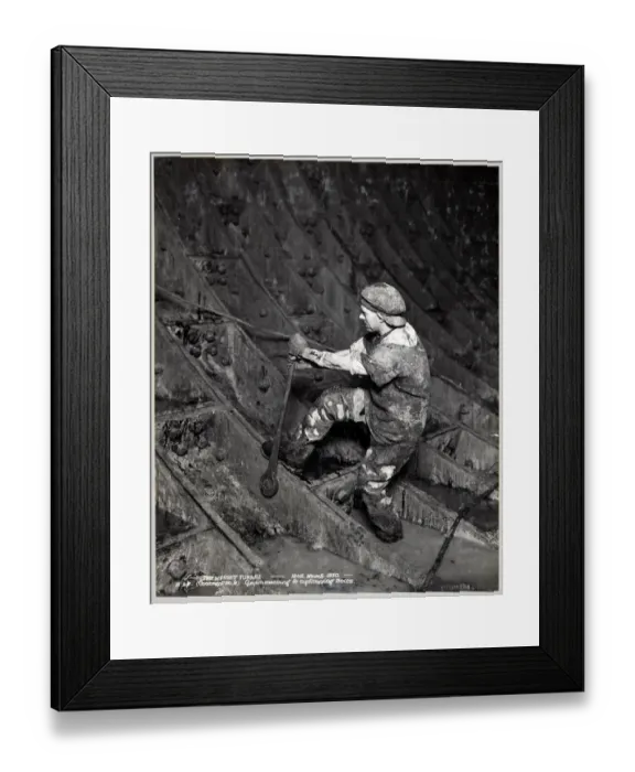 Framed Print : Grummetting and tightening MTA01_01_11