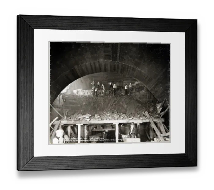 Framed Print : Excavating a junction chamber MTA01_01_13 Framed Print : Excavating a junction chamber MTA01_01_13