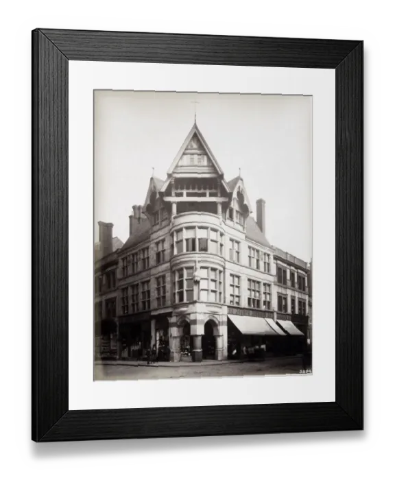 Framed Print : High Street shops BL05894