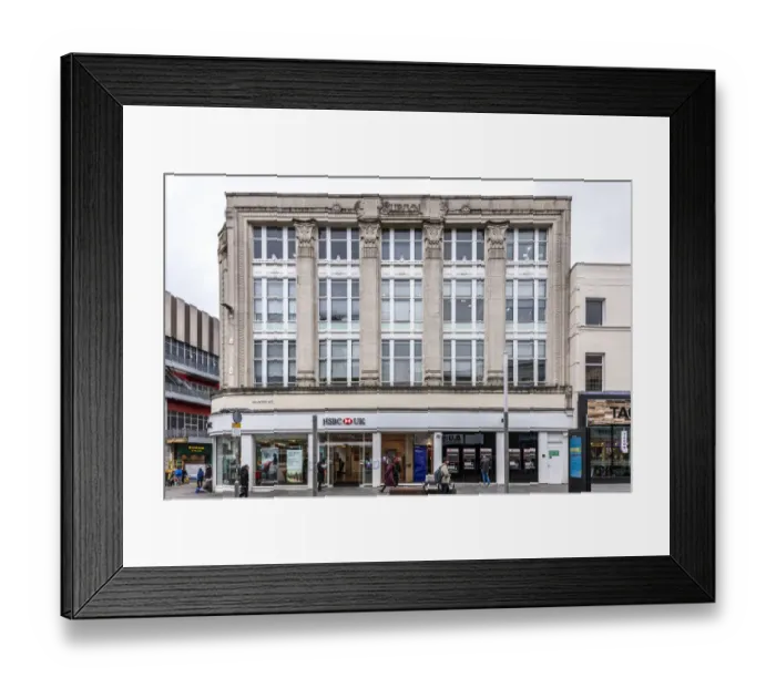 Framed Print : Former Burtons store DP312322 Framed Print : Former Burtons store DP312322