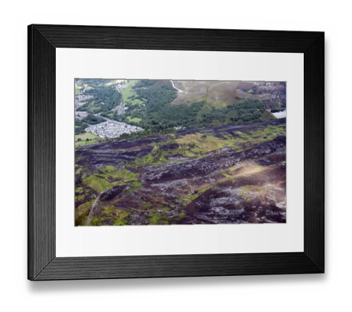 Framed Print : Burned moorland 34064_038 Framed Print : Burned moorland 34064_038
