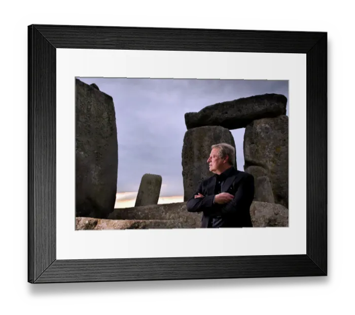 Framed Print : Al Gore at Stonehenge DP137786