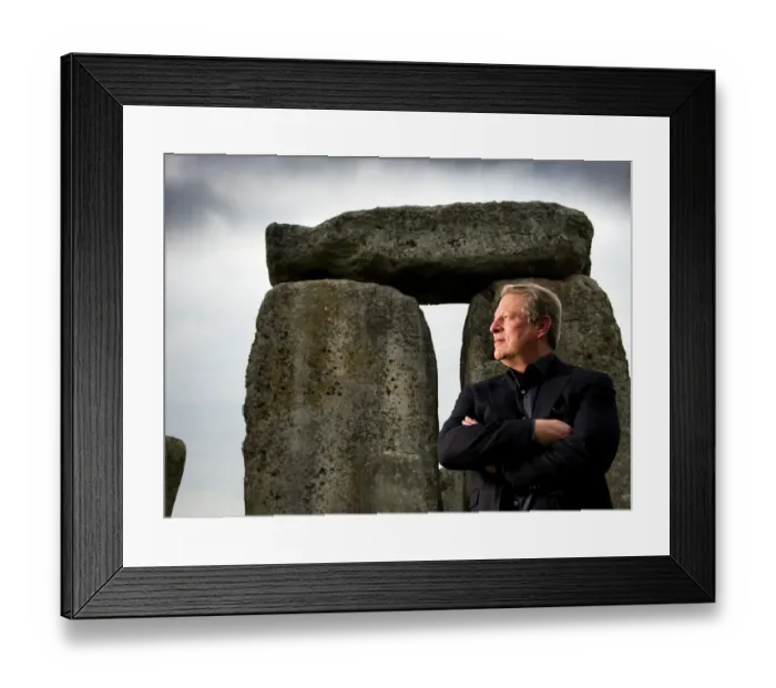 Framed Print : Al Gore at Stonehenge DP137788