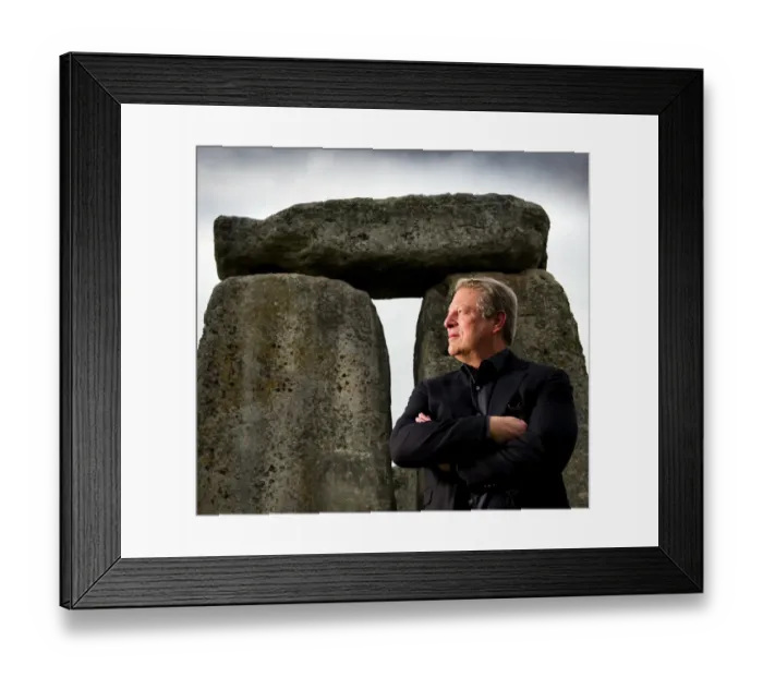 Framed Print : Al Gore at Stonehenge DP137789 Framed Print : Al Gore at Stonehenge DP137789